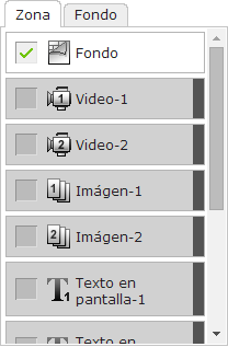 Edit the background and each zone