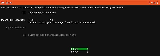 SSH setup