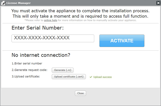 Manual Activation Successful Manual Activation Successful