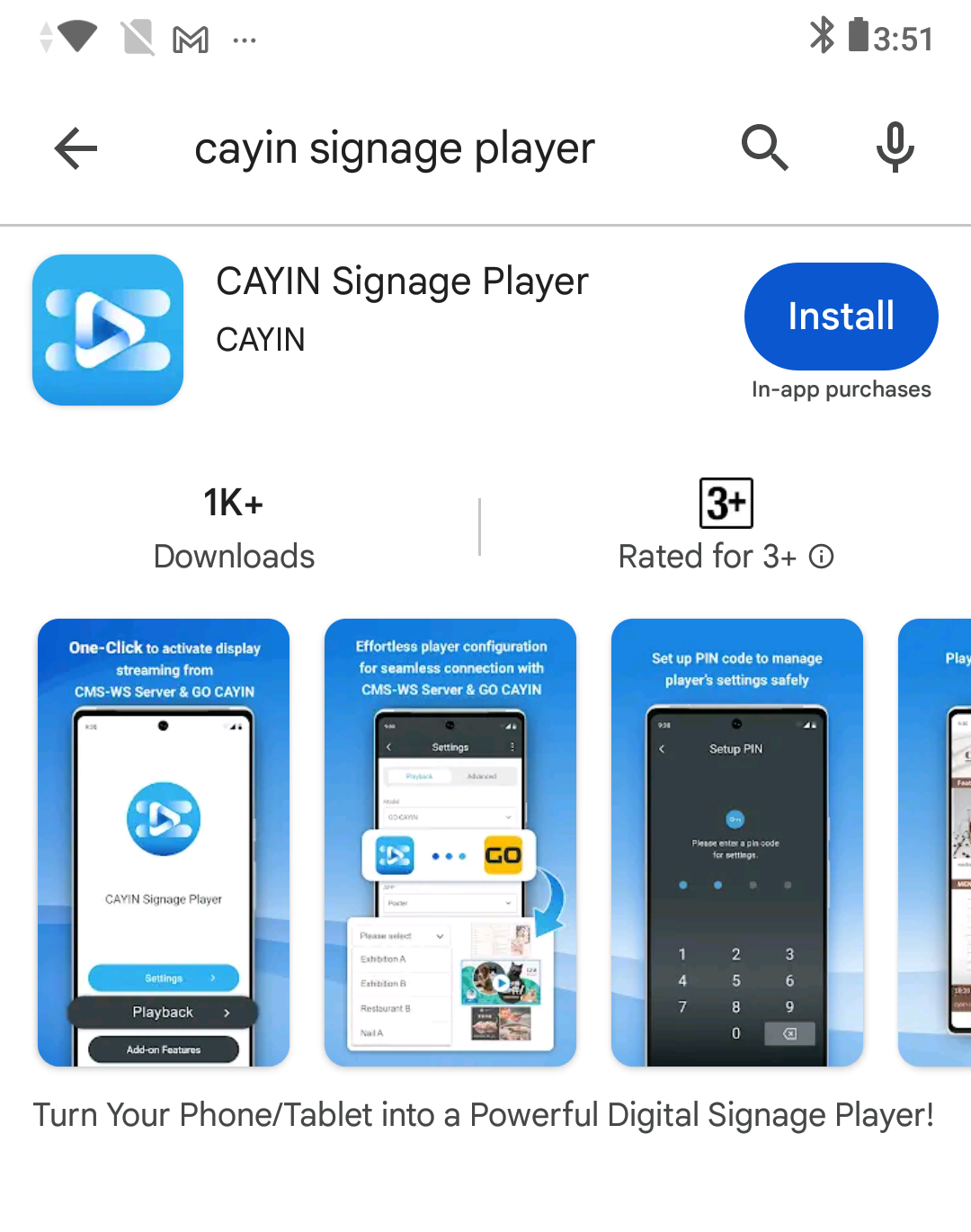 Install CAYIN Signage Player