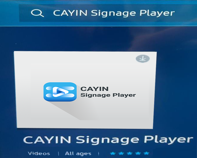 Search CAYIN Signage Player
