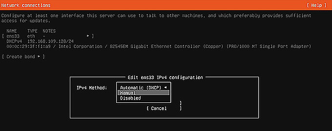 Configure the network2