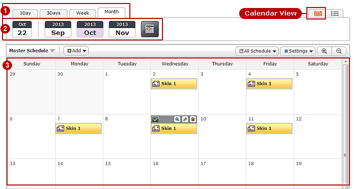 Calendar View