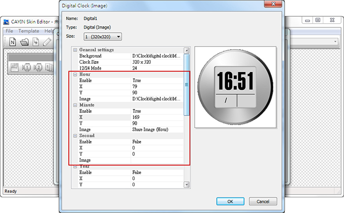 Create the Hour/Minute/Second