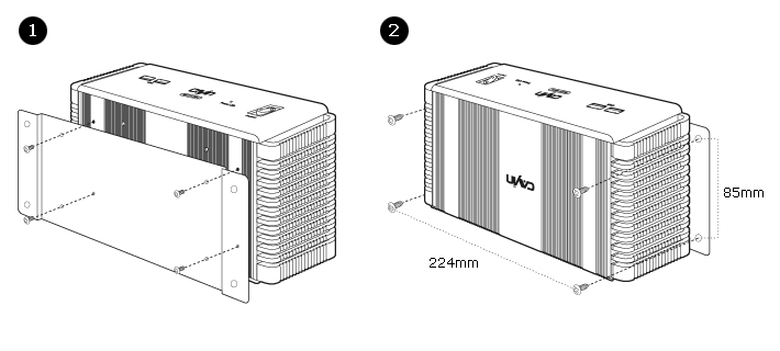 SMP-4000播放器壁掛安裝方式