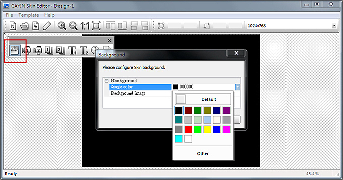 Change the background color Change the background color