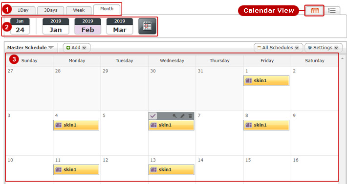 Calendar View